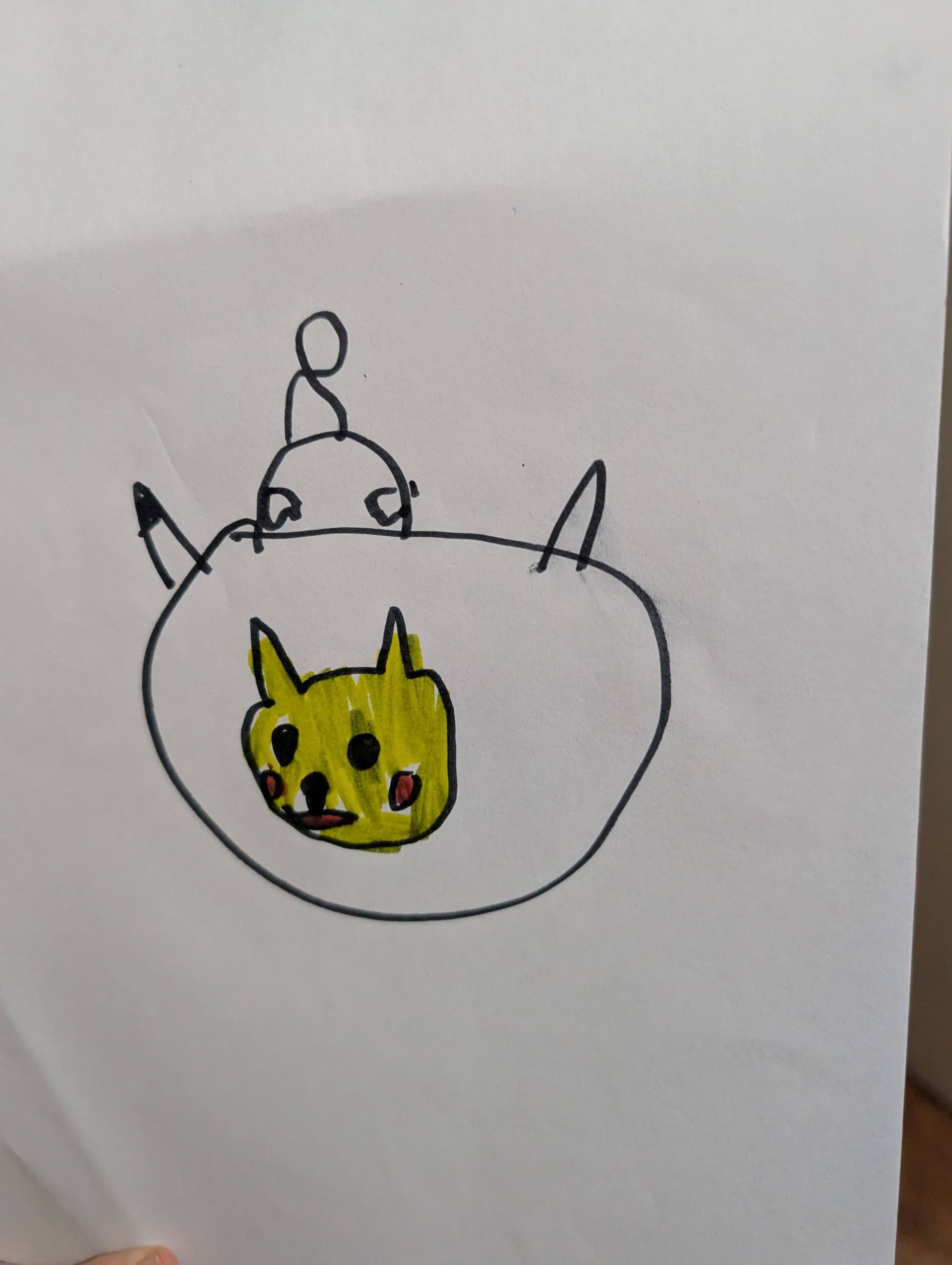 Juno's original back drawing for the shared shop